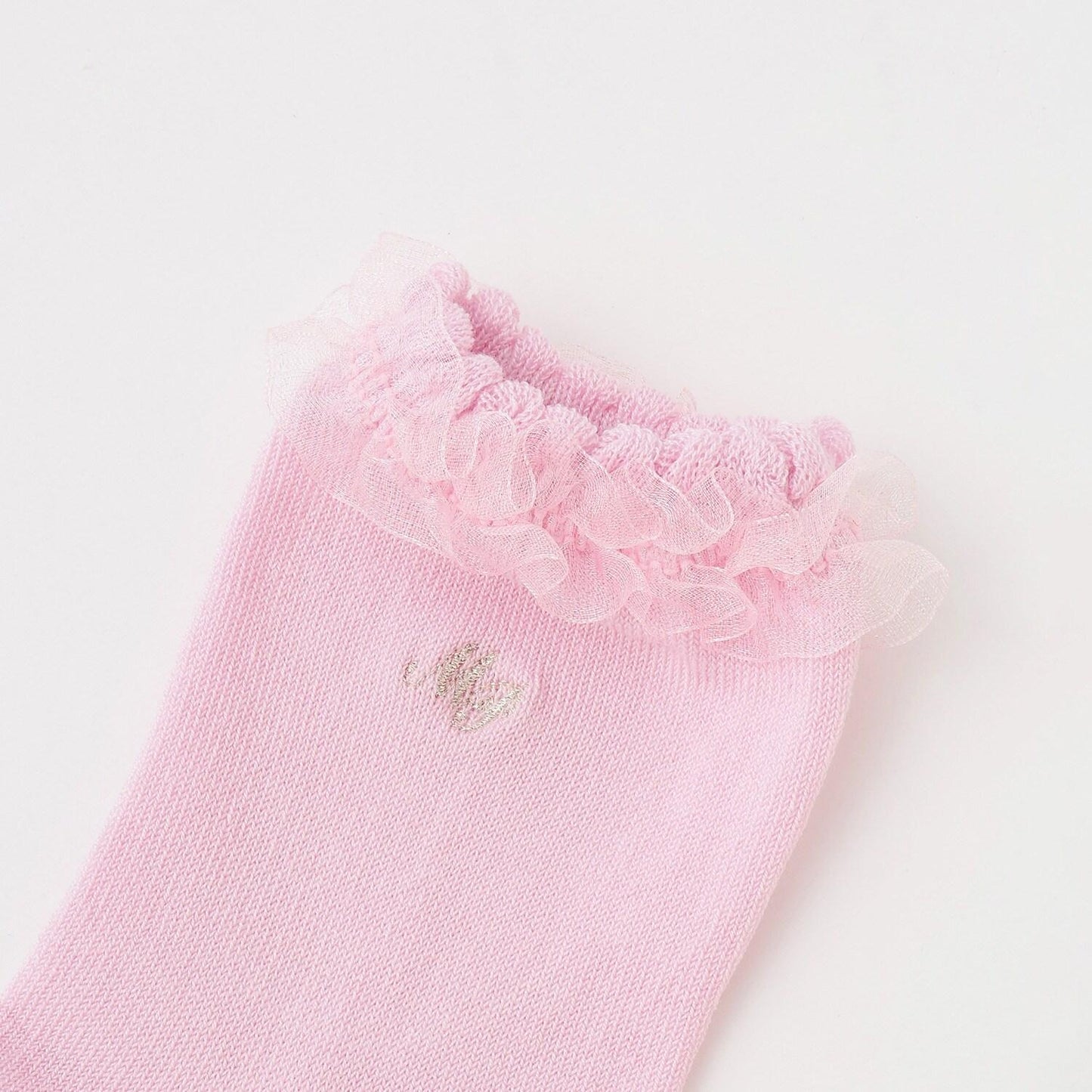 荷葉邊 LOGO刺繡 襪子