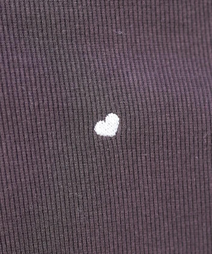 迷你愛心刺繡 長袖T恤