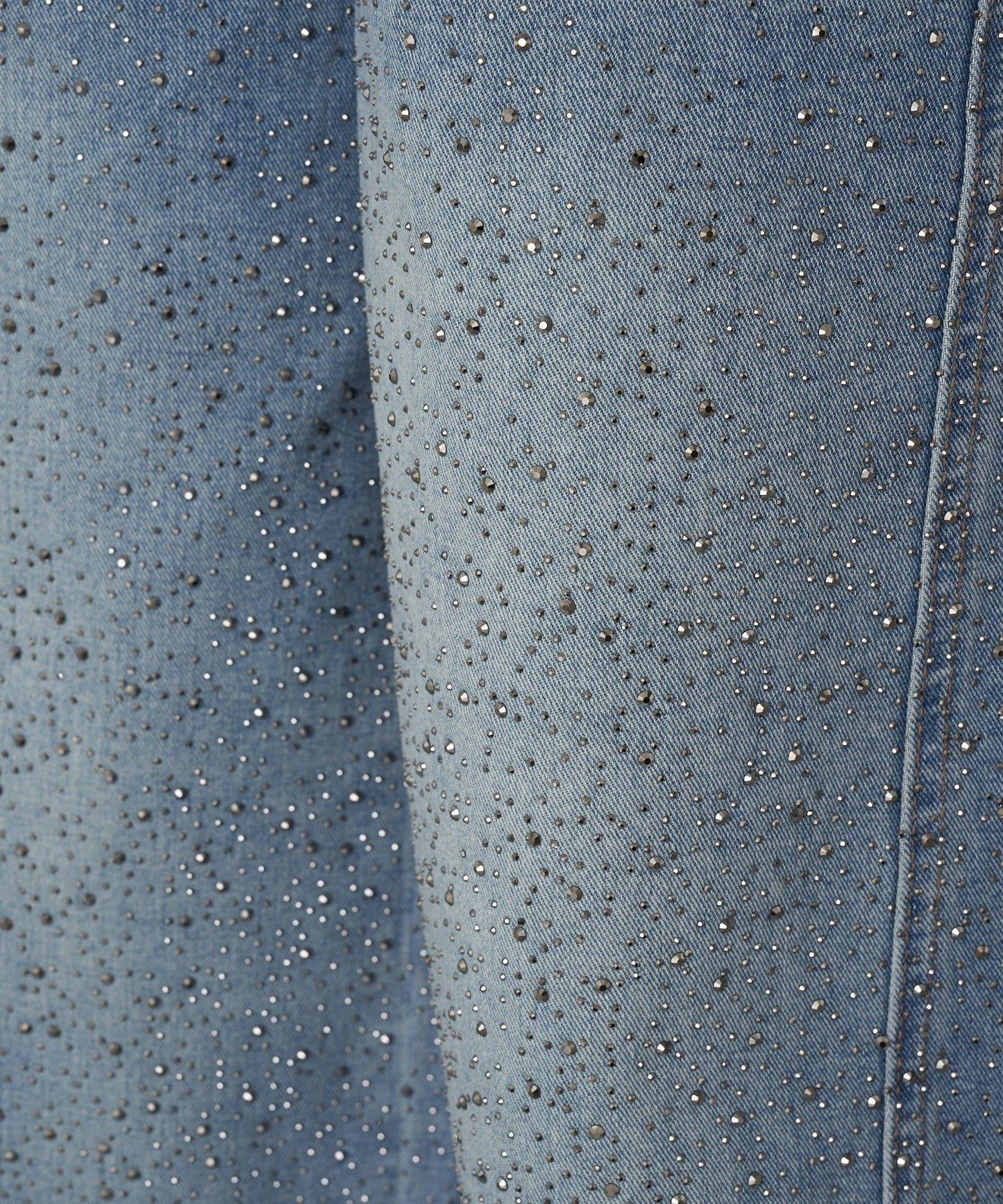 水鑽裝飾 彎刀版型 牛仔褲