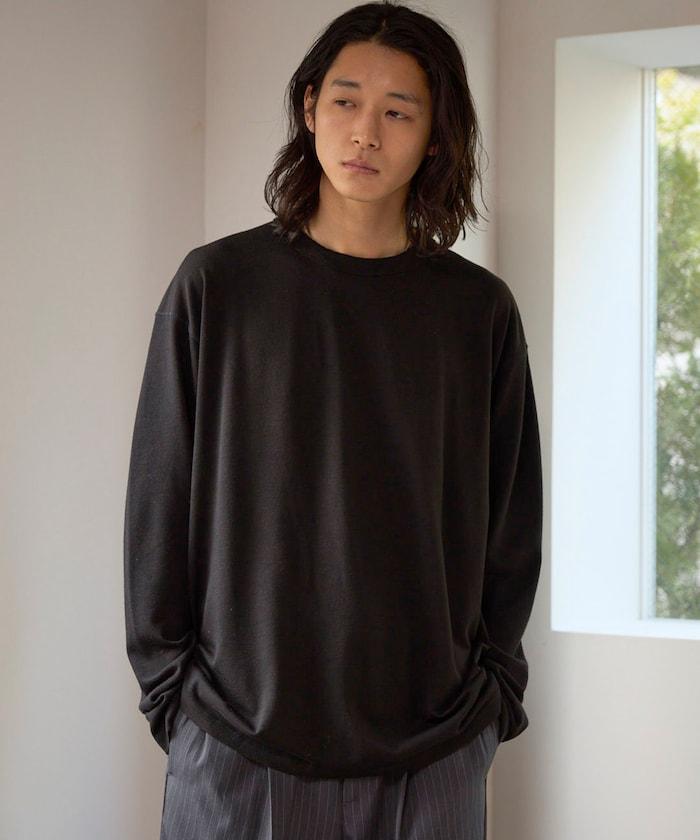 SUPER MERINO WOOL×INKEEP 圓領 長袖T恤