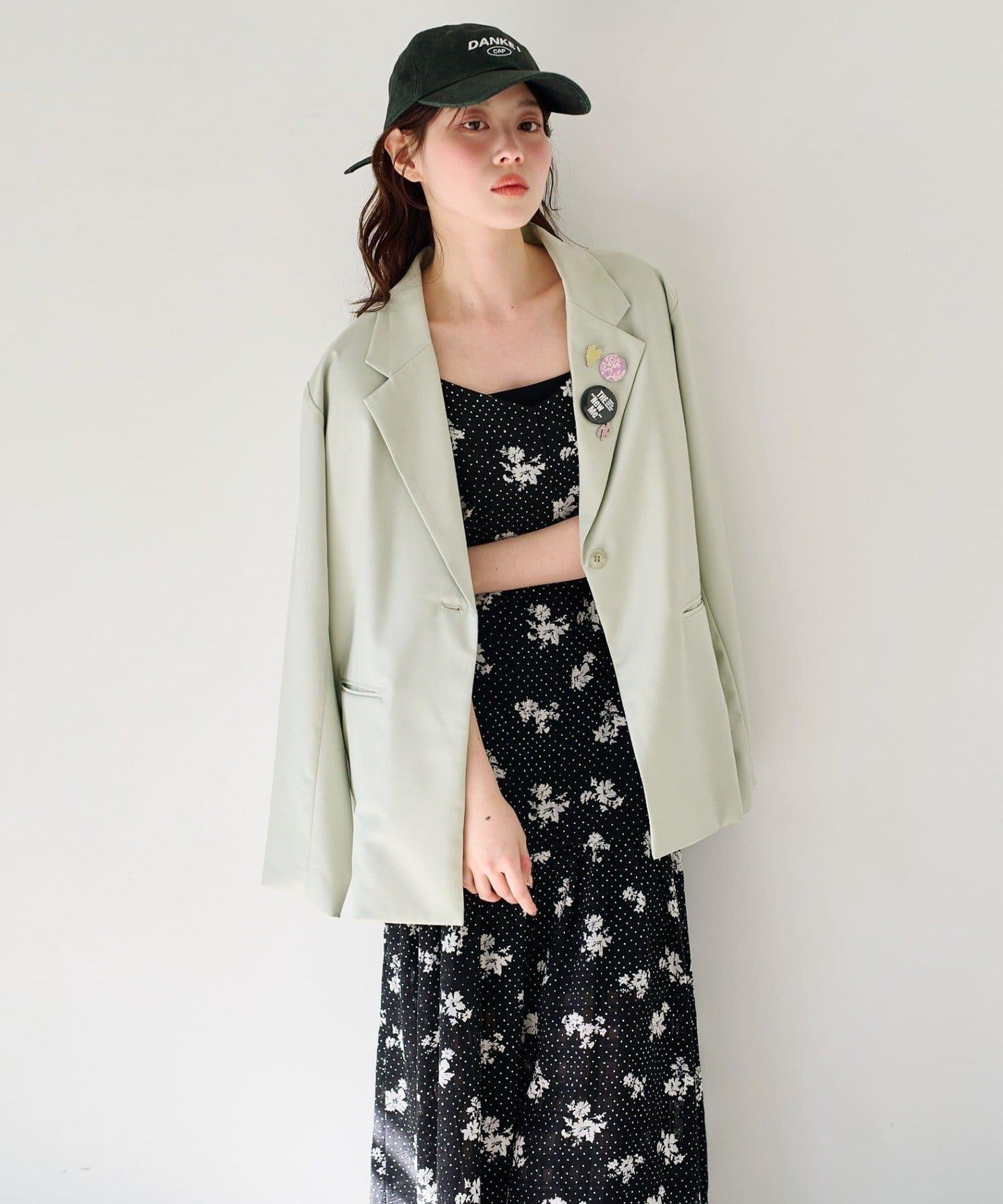 小個子尺碼 波點花卉 吊帶連衣裙