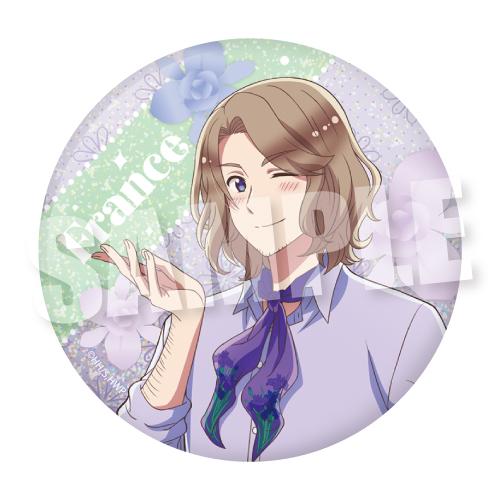 黑塔利亞World☆Stars(黑塔利亞World☆Stars) France 全息大號徽章 Pastel Flower Coord款