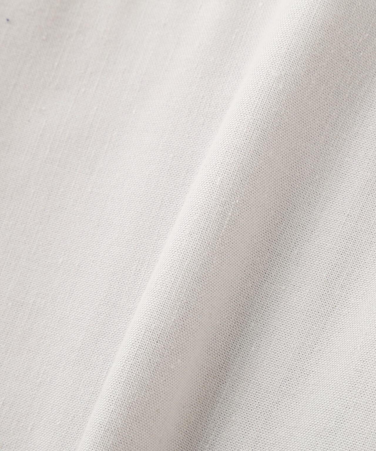 《定番素材 / 洗える》 乾爽觸感亞麻混 短款馬甲