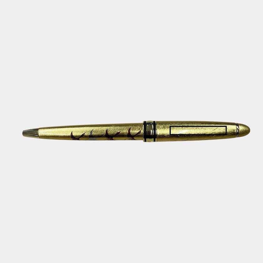 【蒔絵ボールペン 金沢箔】千羽鶴 金 日本製 伝統工芸 高級筆記具 名入れ対応