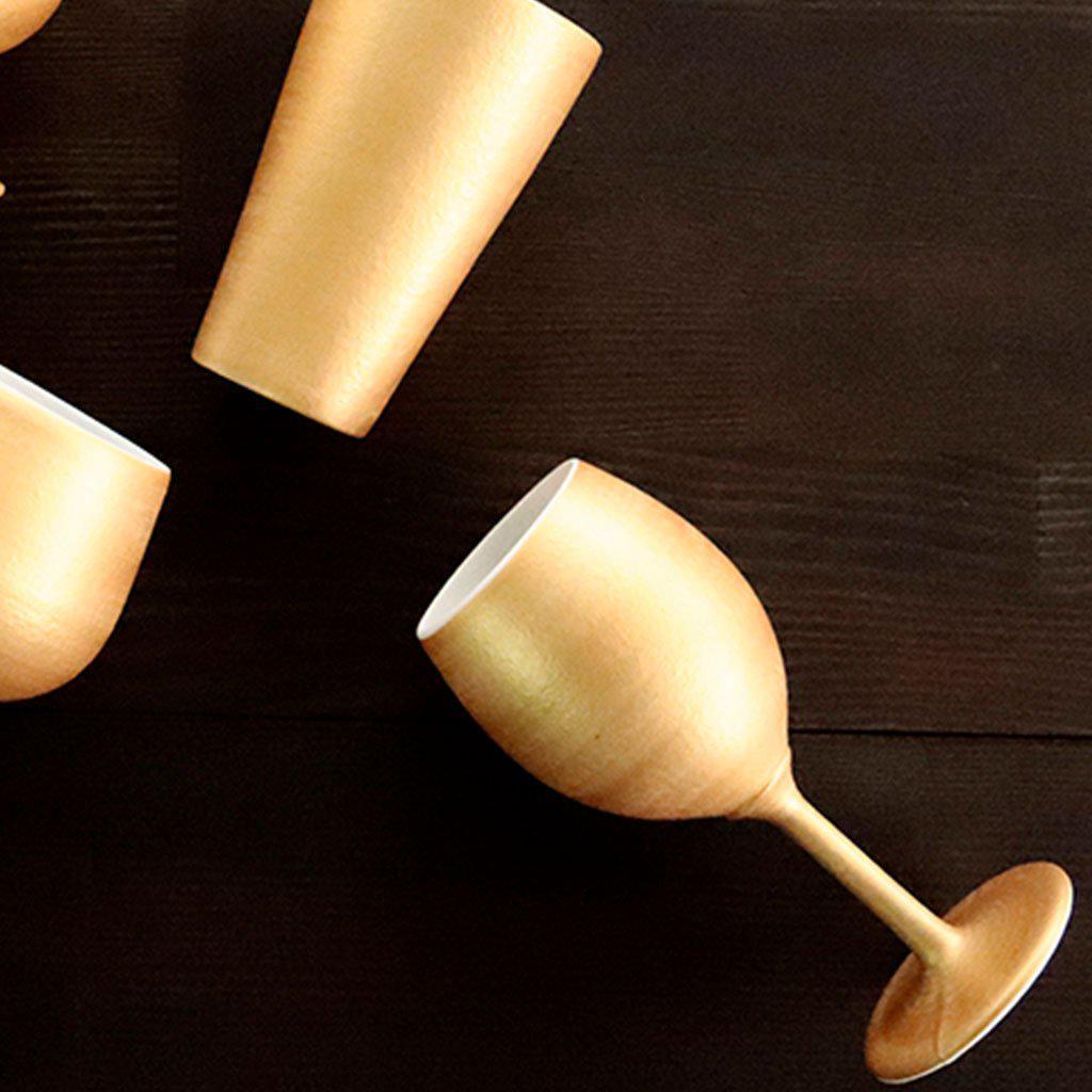 【ワインカップ】Gold Wine 陶Glass (Slim) | 美濃焼 | 丸モ高木陶器