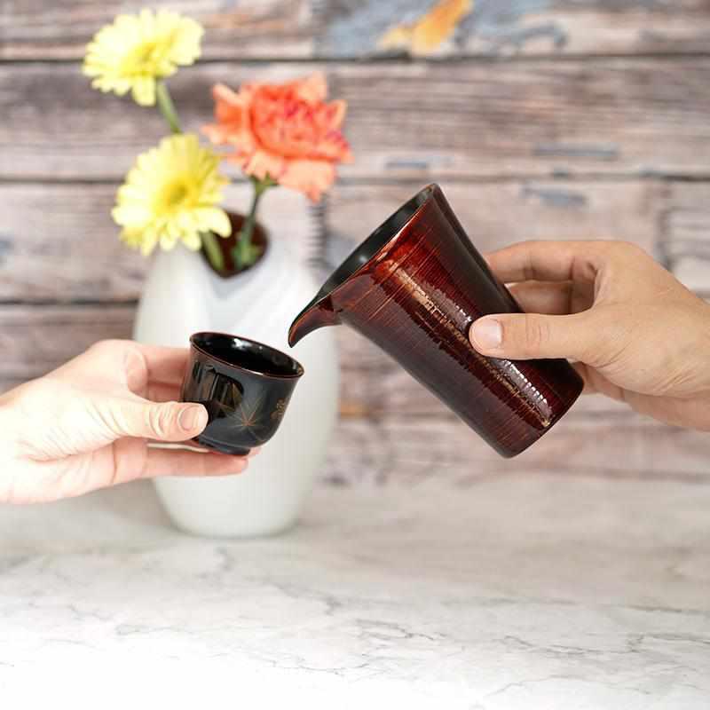 【酒器】3点セット 千筋背高 (内曙) 春秋 | 八雲塗