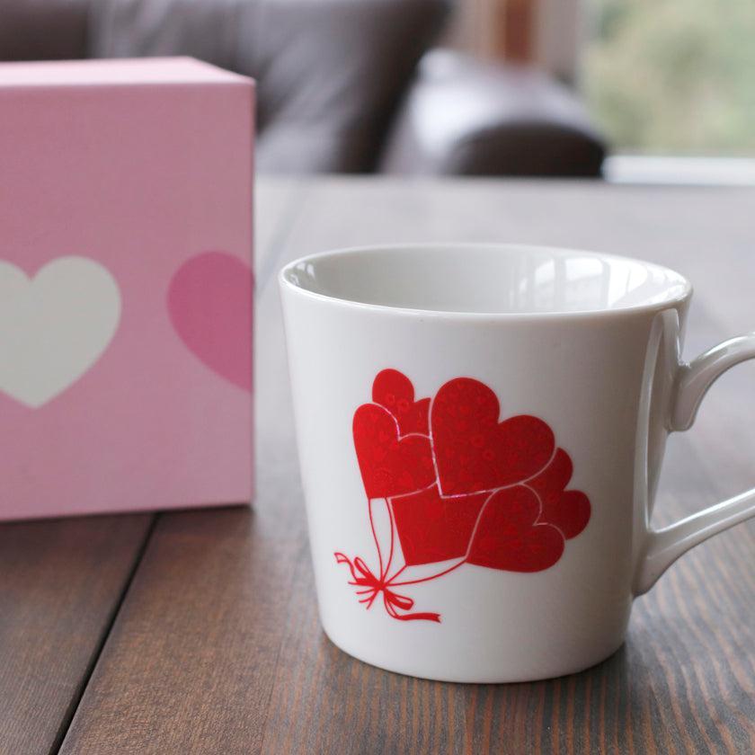 【マグカップ】温感 ハートで伝えるフラワー | 美濃焼 | 丸モ高木陶器