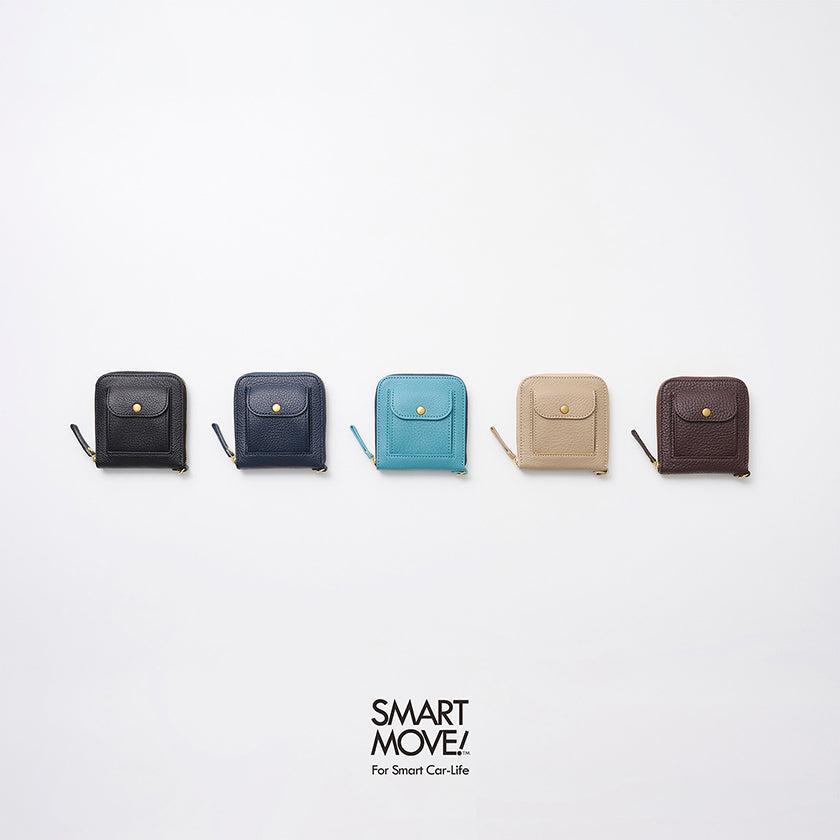 【本革キーケース】SMART MOVE! -type2 | コインポケットタイプ- Alley Black (路地入ル) | 革加工 | RAKUKEI