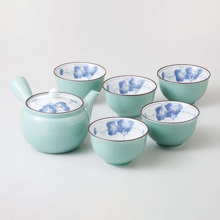 【茶器セット】掛分ぶどう M急須茶器揃 | 波佐見焼 | 西海陶器