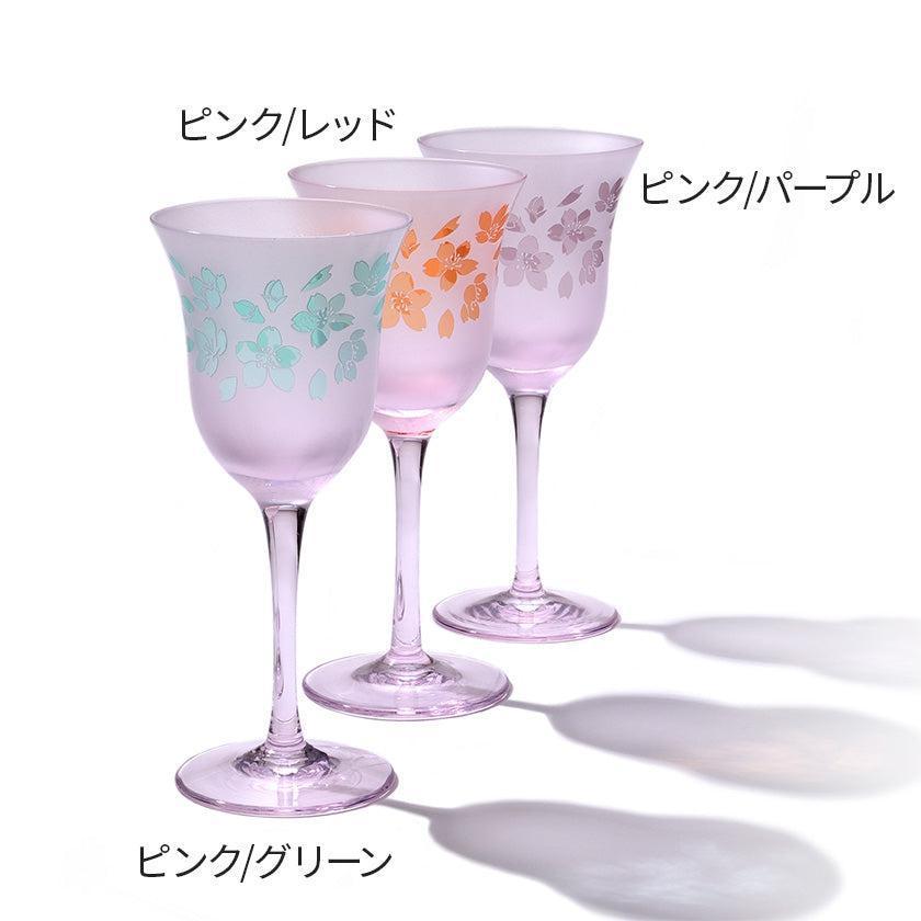 【彫刻 夢柄子】桜紋 ワイングラス | TABLEAU