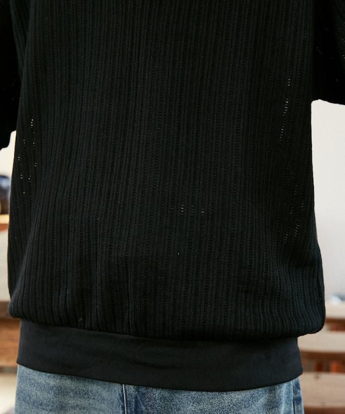 LOVE POP STUDIO Pattern 網眼 Henley Neck T恤