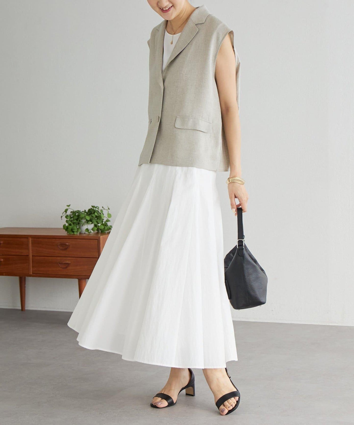 拼接蓬鬆半身裙