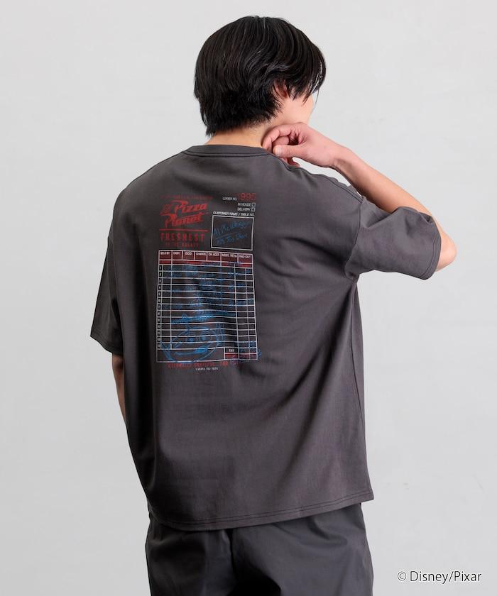 【TOY STORY/トイ・ストーリー】 別注 ビッグシルエット バックプリント クルーネックTシャツ/Pizza Planet 【限定展開】