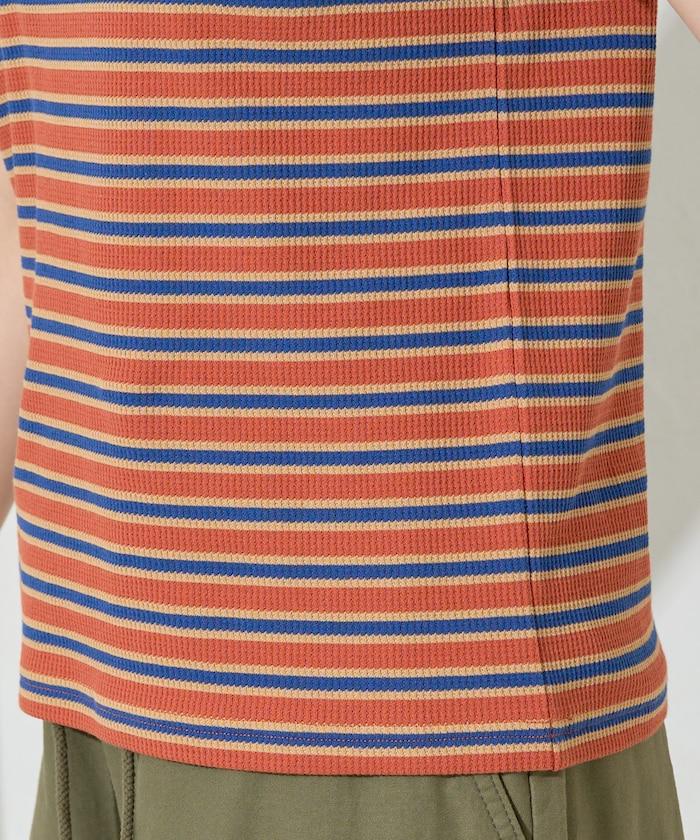 多色條紋短袖T恤