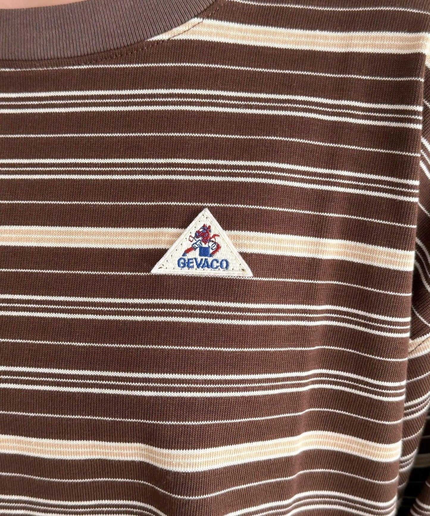 GEVACO/ゲバコ 條紋平紋基礎款長袖T恤