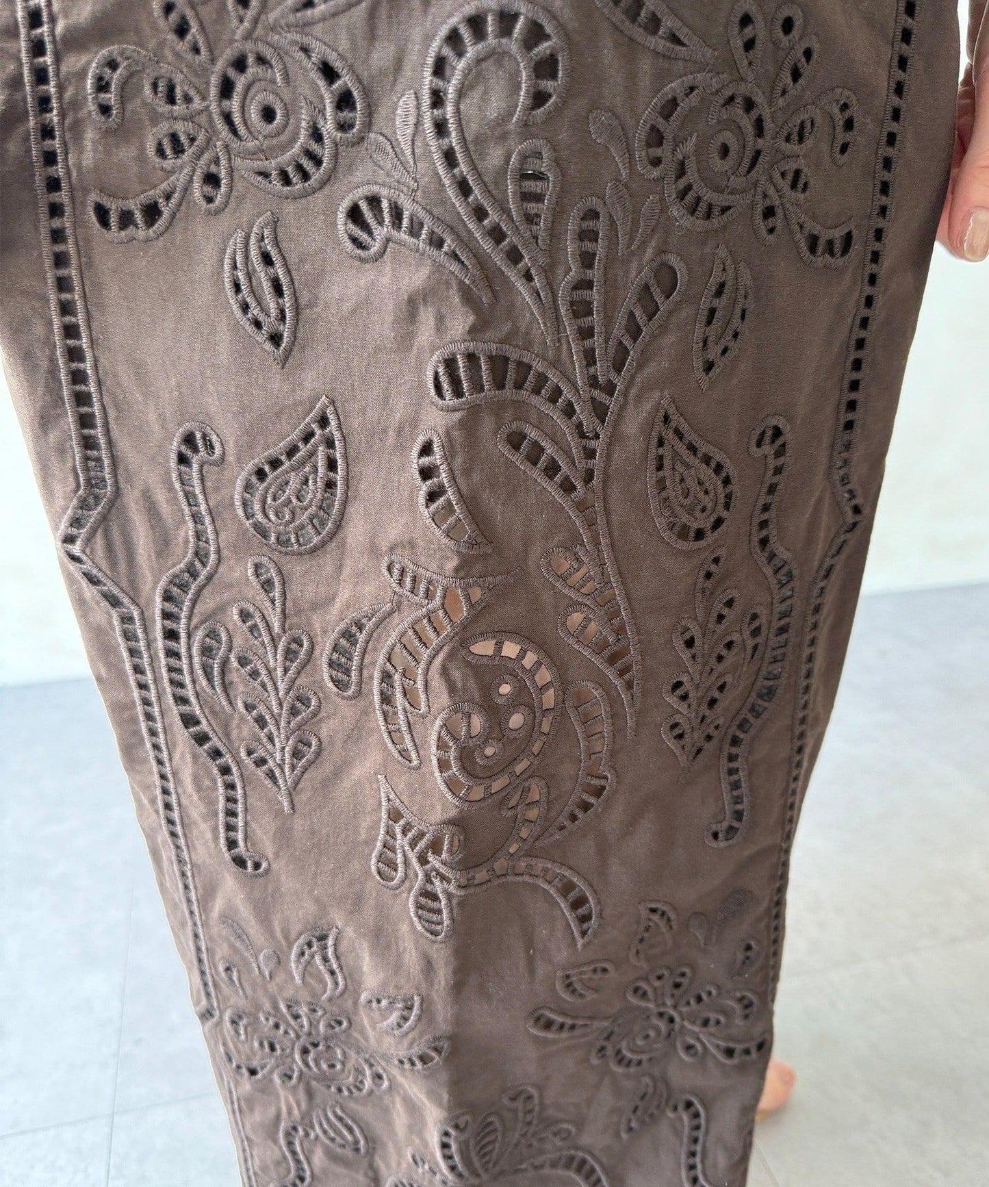 刺繡蕾絲棉質褲子