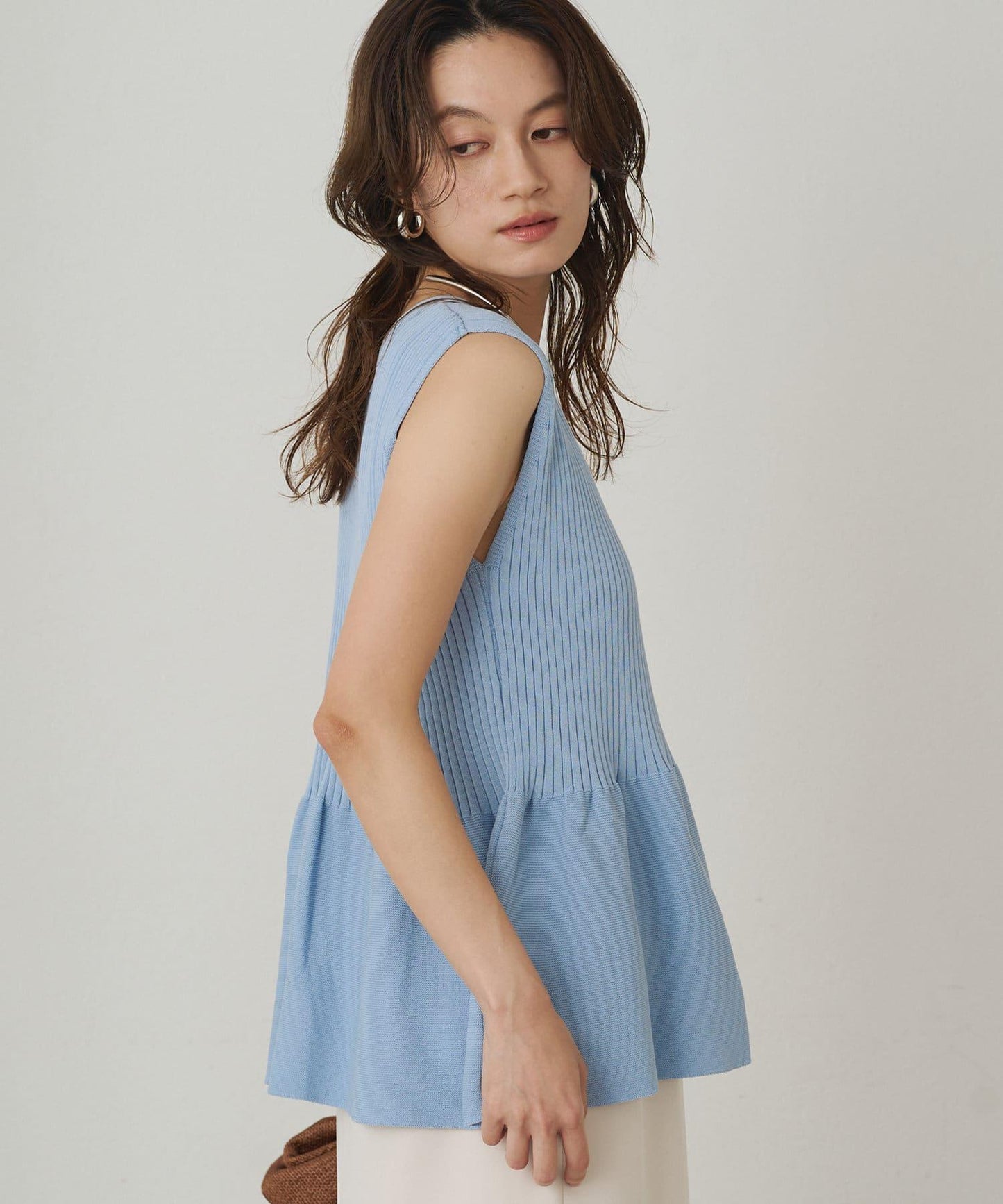 Loungedress 無袖荷葉邊 針織上衣