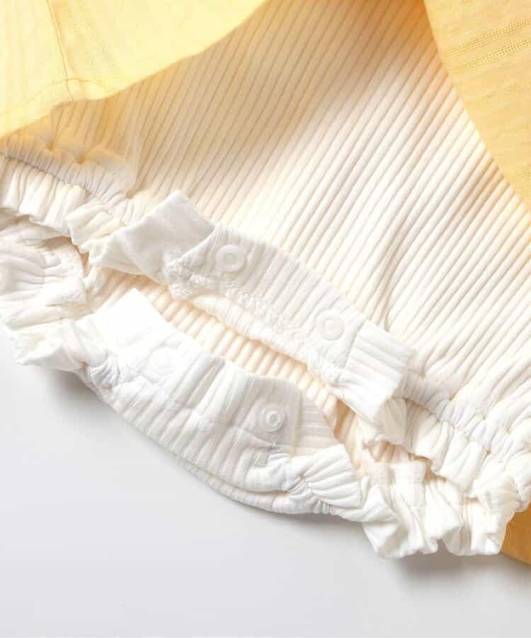 花刺繡吊帶拼接連體衣