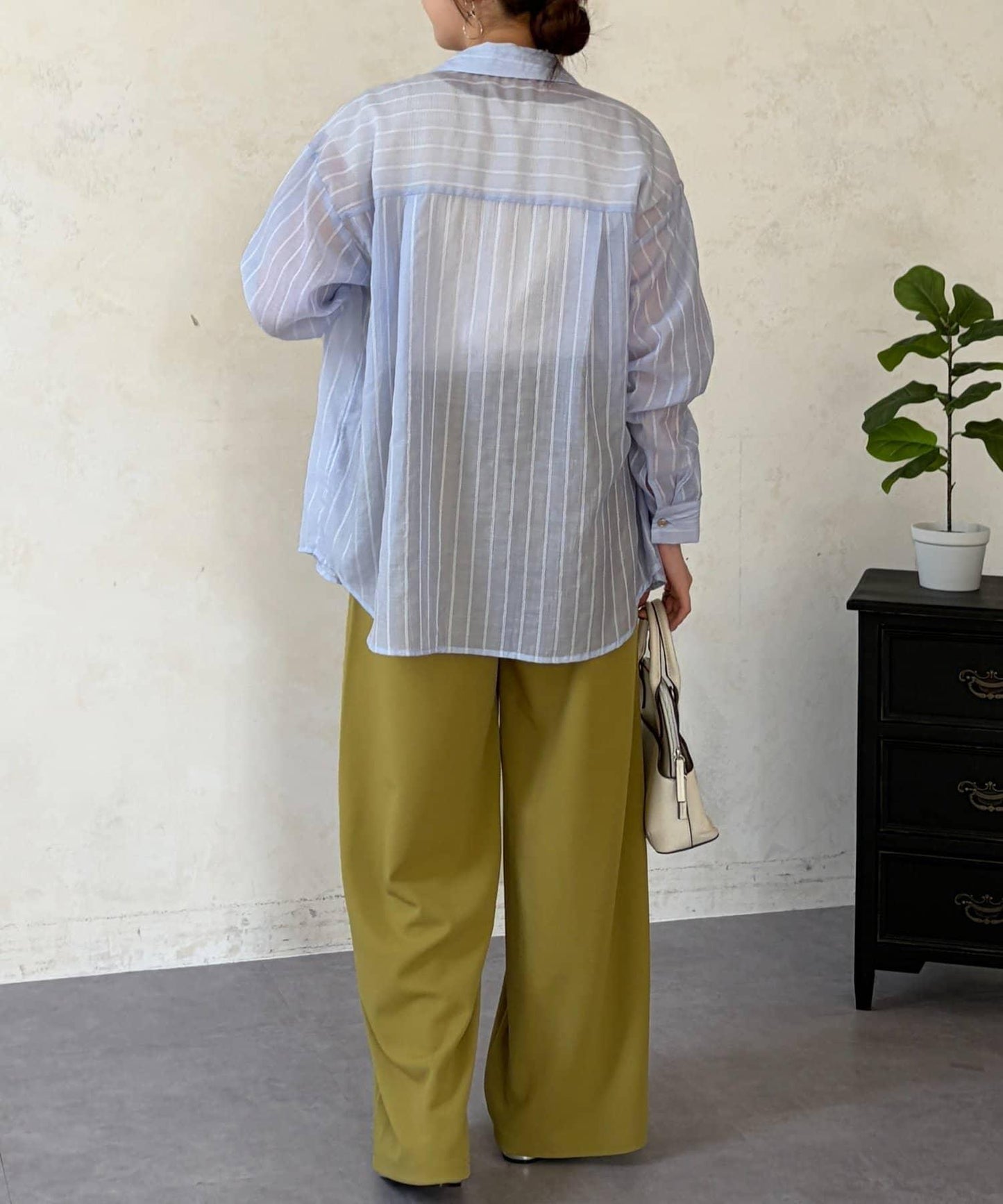 透感條紋襯衫