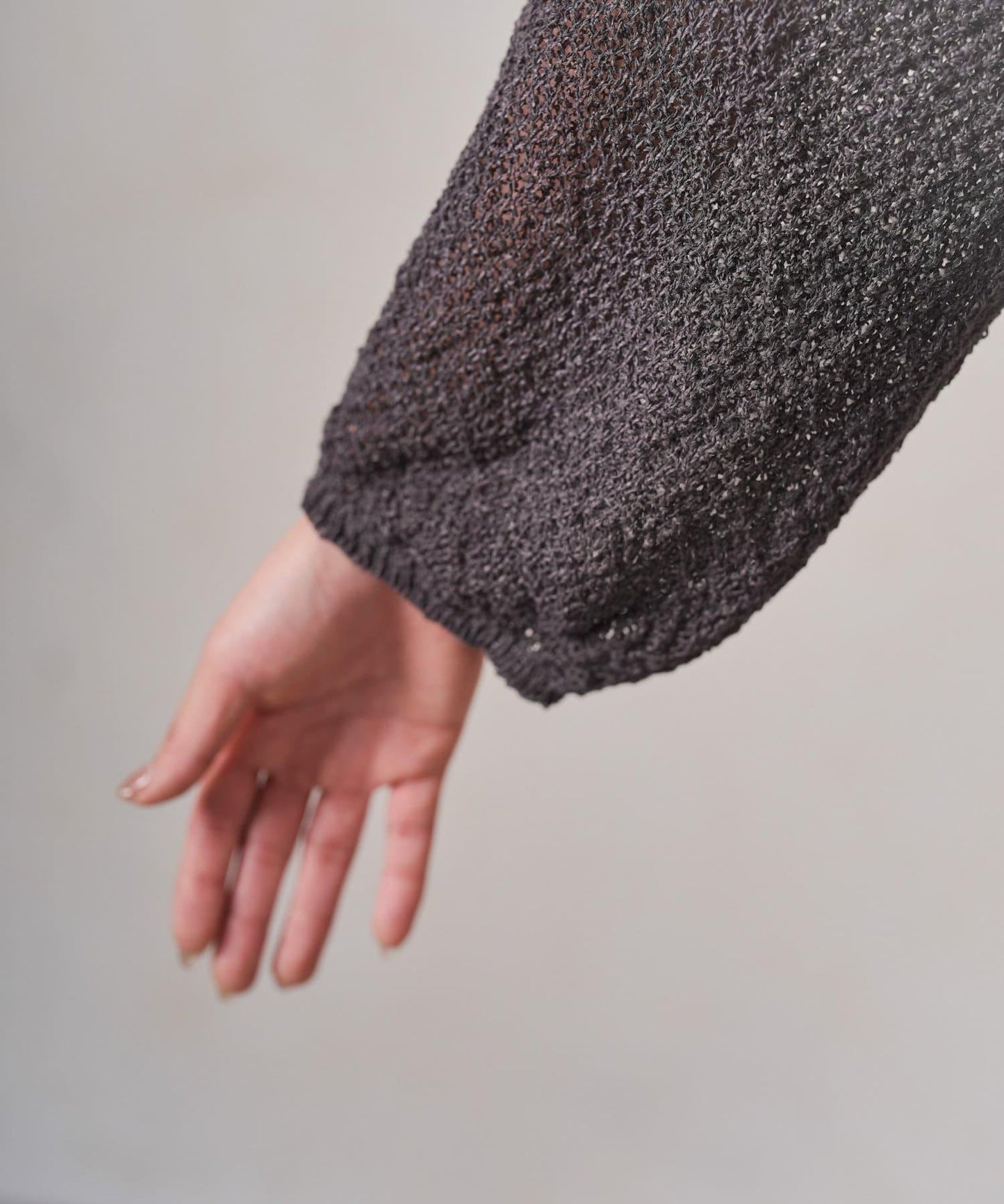 紙紗寬鬆針織上衣