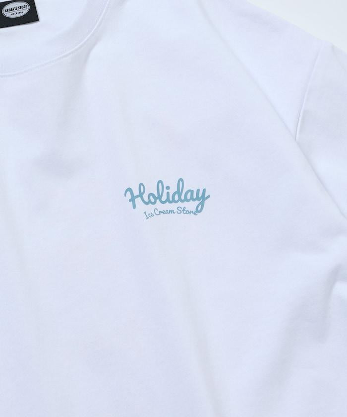 HOLIDAY ICECREAM×FREAK'S STORE 寬鬆 背部印花 圓領 T恤