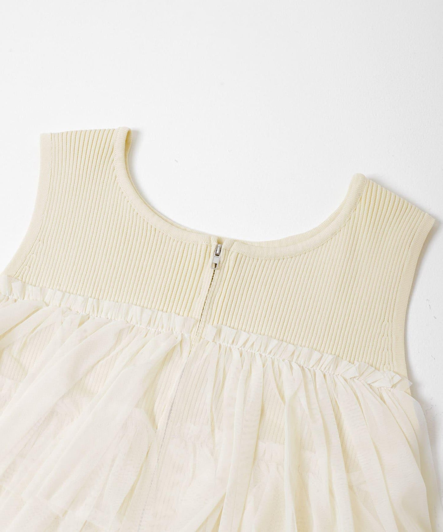 可水洗 雙拉鍊荷葉邊 針織 上衣