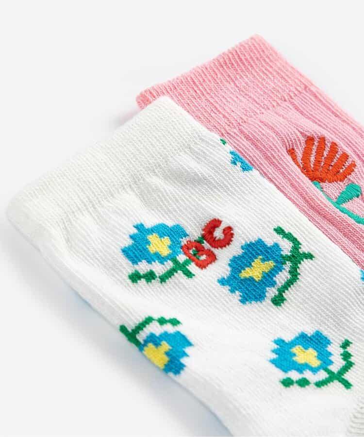 Flower shor socks 2P 嬰童襪子