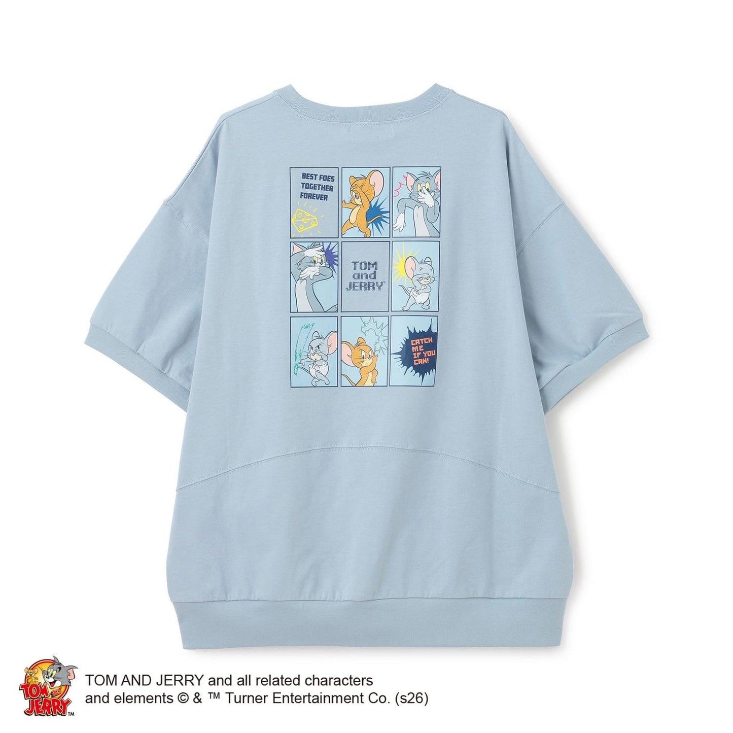 TOM AND JERRY(貓和老鼠) 不規則剪裁T恤