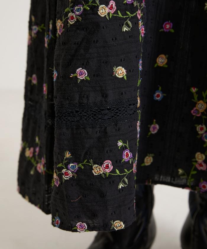 花刺繡蕾絲 多比面料 連衣裙