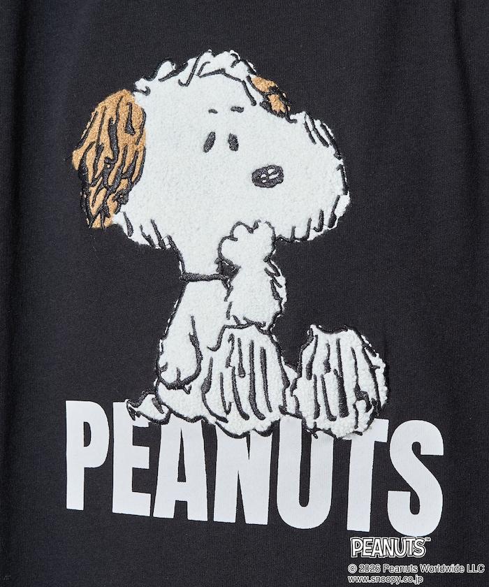 《PEANUTS》 沙迦拉刺繡短袖T恤
