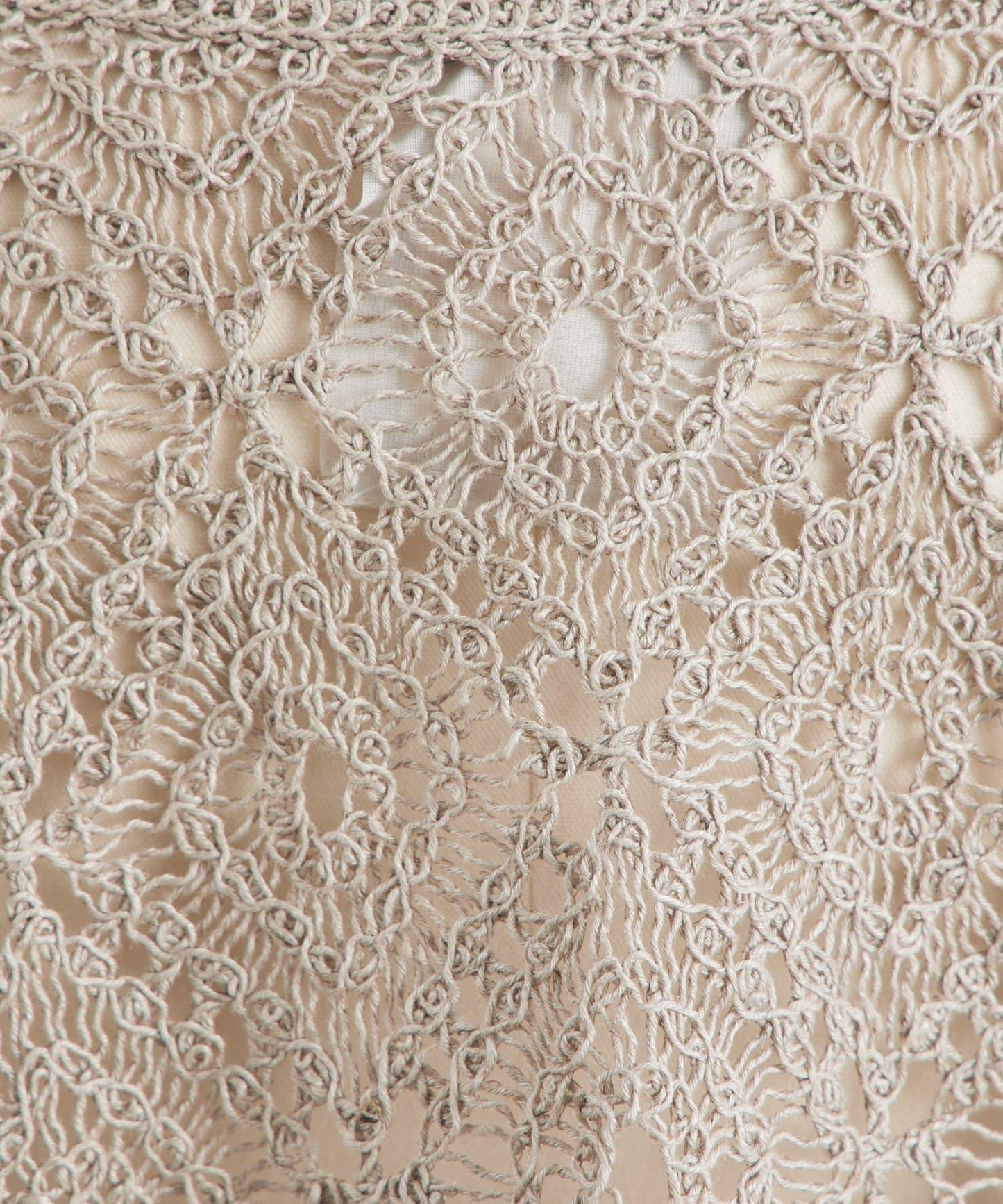 亞麻刺繡蕾絲針織上衣