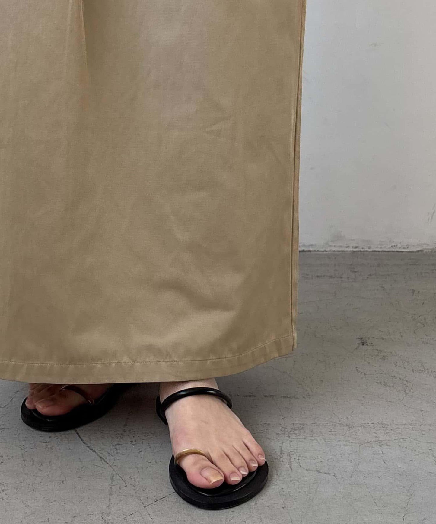 有小個子尺碼 不對稱褶皺腰帶 半身裙
