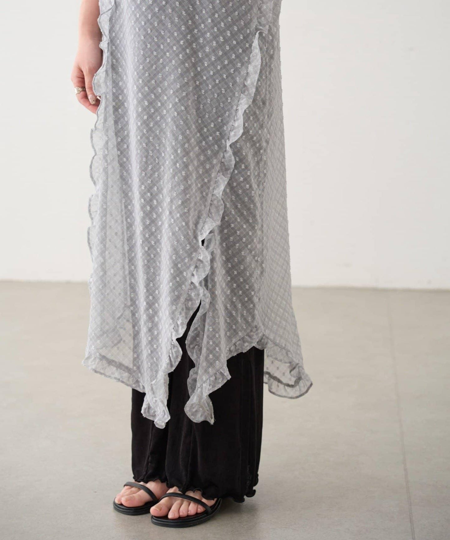格紋疊搭設計吊帶連衣裙 B款