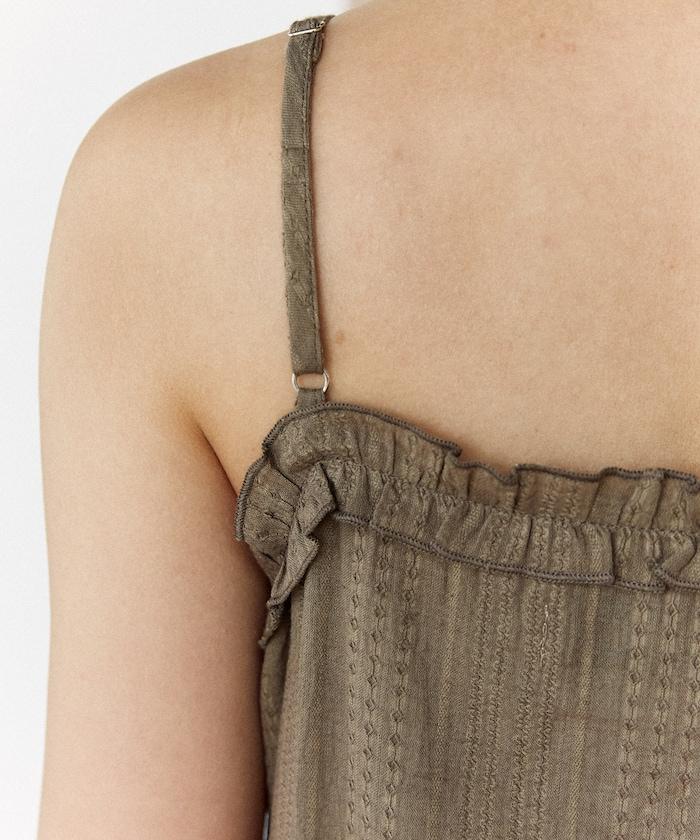 印度棉 荷葉邊層疊設計 吊帶迷你連衣裙