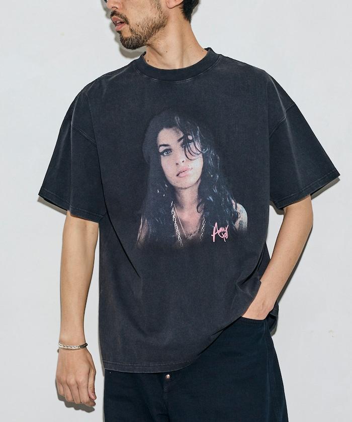 EXCLUSIVE Amy Winehouse エイミー・ワインハウス 圖案圓領T恤