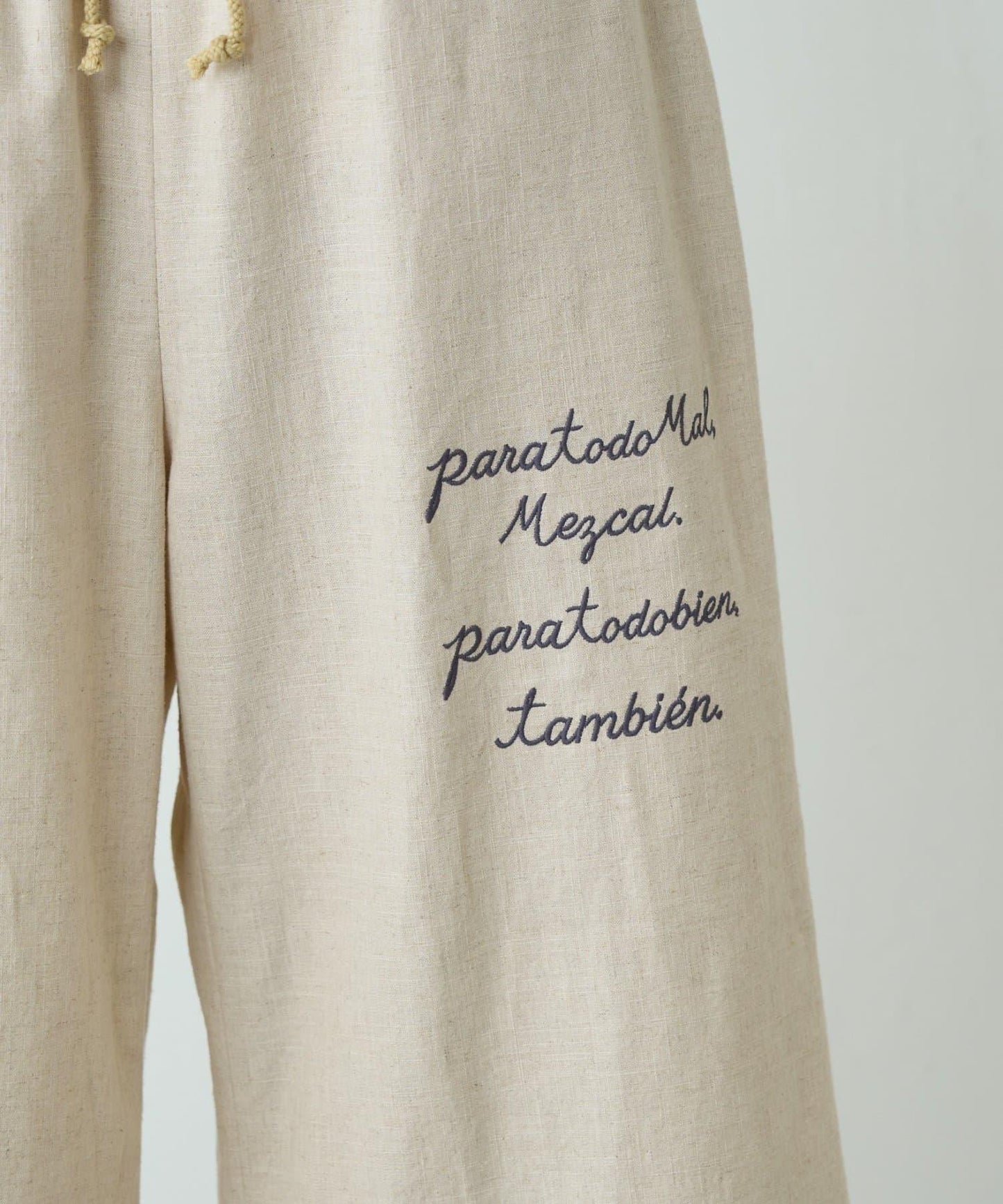 諺語刺繡 褲子