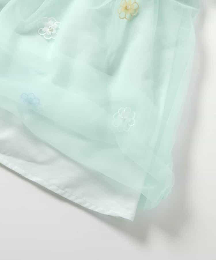 花卉網紗連衣裙