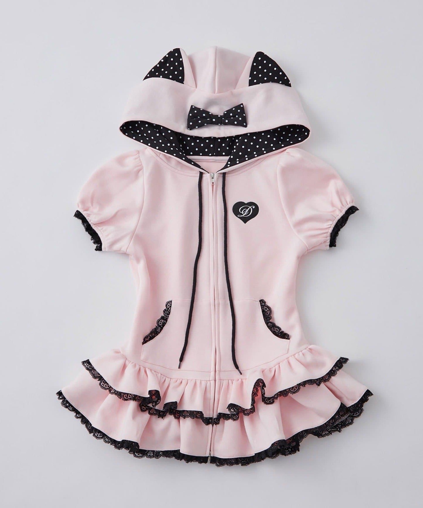 網紅合作款 miko cat hoodie onepiece 連帽連衣裙