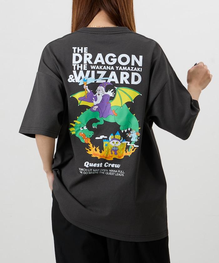 Wakana Yamazaki×FREAK'S STORE THE DRAGON & WIZARD 背面印花 圓領 T恤