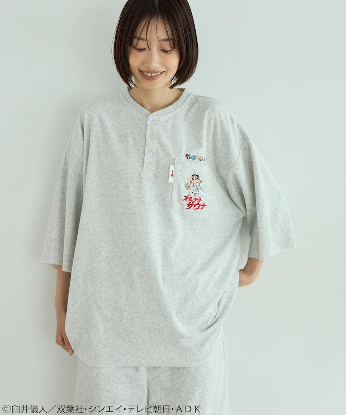 《蠟筆小新》 SAUVENIR × FREAK'S STORE 聯名 毛巾布館內服套裝 附束口袋