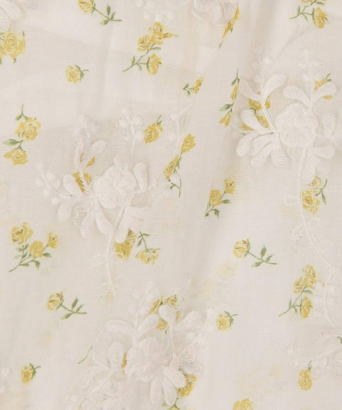 薄透花卉設計 sheer flower easy pants 褲子