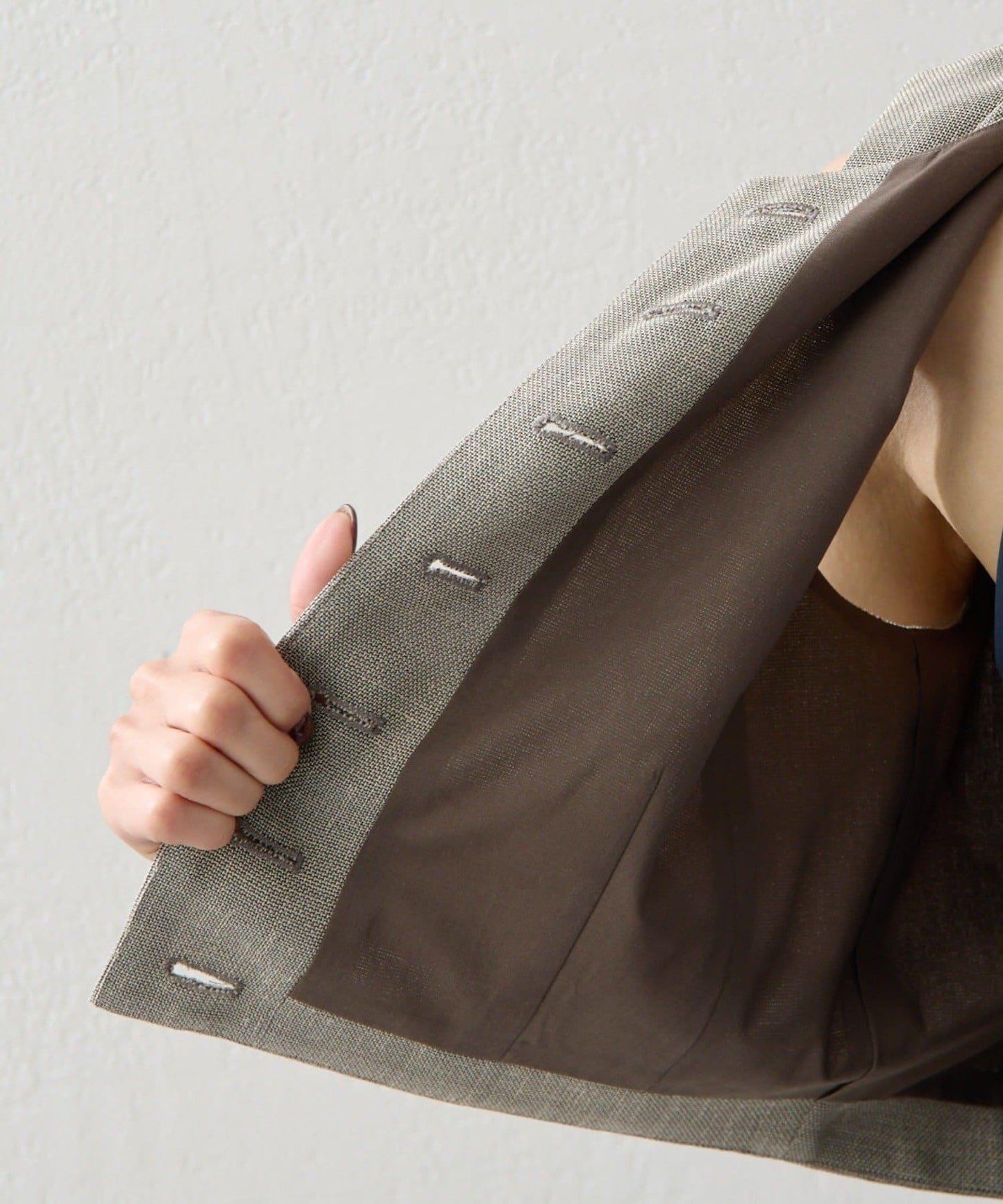 花呢網眼短款背心