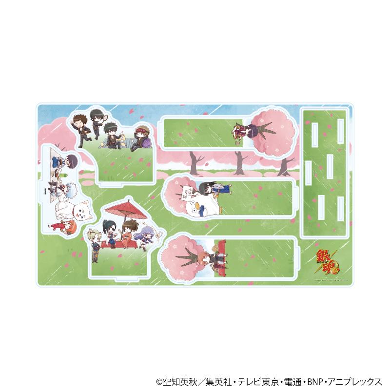 銀魂(銀魂) Premium系列 01號 亞克力場景擺件 櫻花賞花集合 GraphArt插畫款