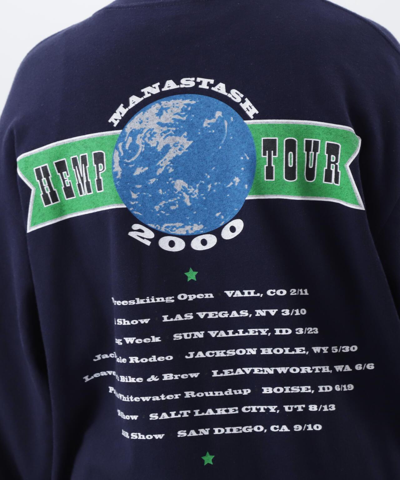 MANASTASH 麻質長袖T恤 HEMP TOUR 2000