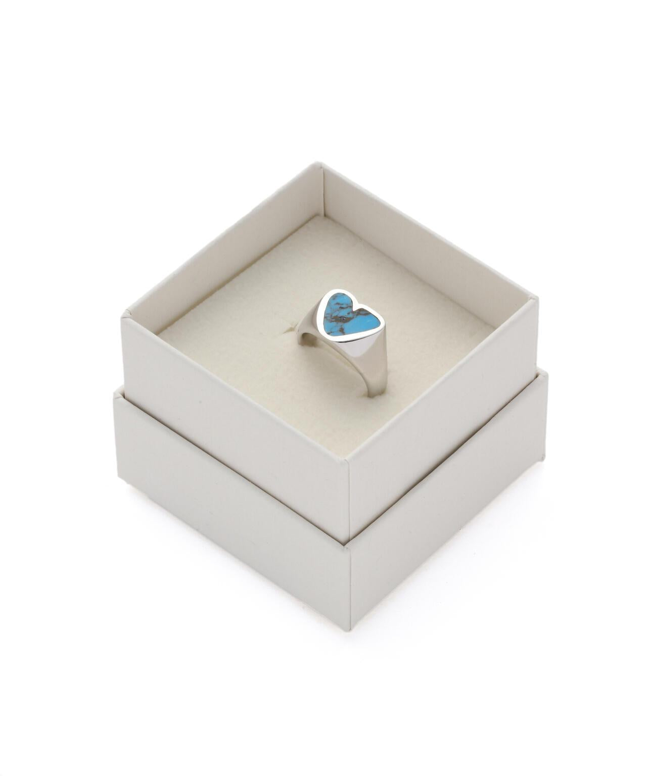 PREEK ROUGH HEART TURQUOISE RING 戒指