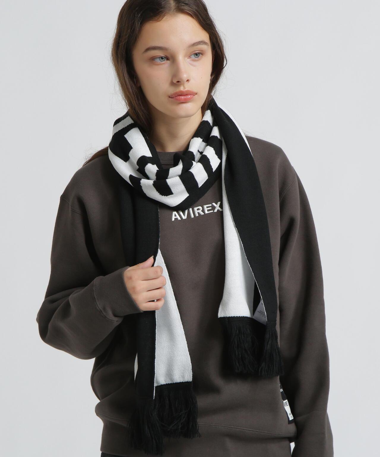AVIREX LOGO SOCCER SCARF logo圖案圍巾(直營店限定)
