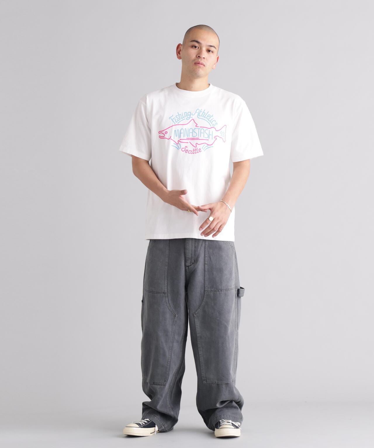 MANASTASH PUMICE TEE NEON SIGN 印花T恤