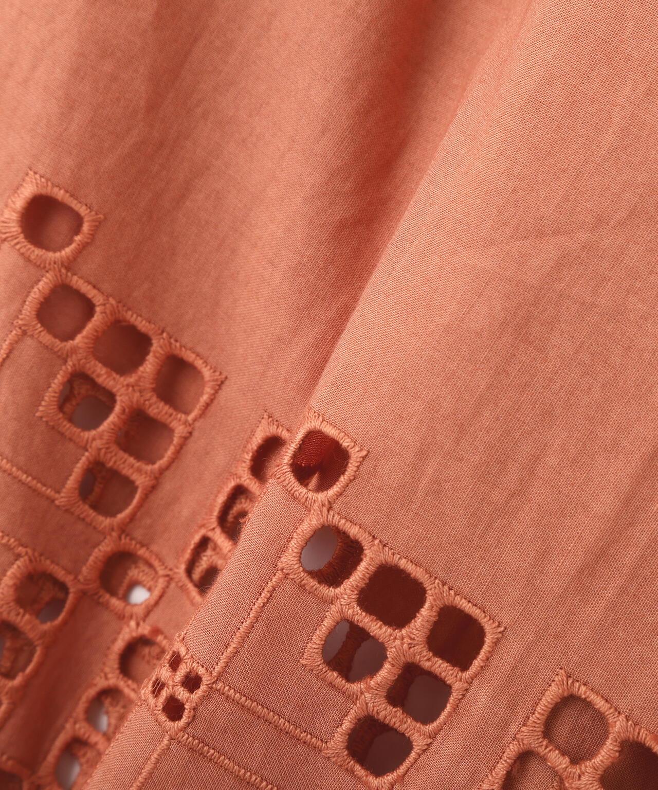 《洗える》 印度施夫裡刺繡 闊腿褲