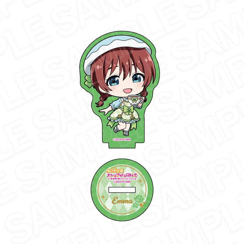 ラブライブ!虹ヶ咲學園スクールアイドル同好會(虹咲學園學園偶像同好會) エマ・ヴェルデ 亮片迷你亞克力立牌 下午茶 デフォルメ ver.