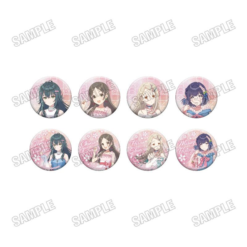 學園アイドルマスター(學園偶像大師) 新繪徽章系列 櫻色版 第二彈 徽章完整套裝 8個裝